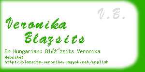 veronika blazsits business card